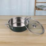 Nonstick 201 cookware food warm cooking 24cm hot pot stainless steel soup pot