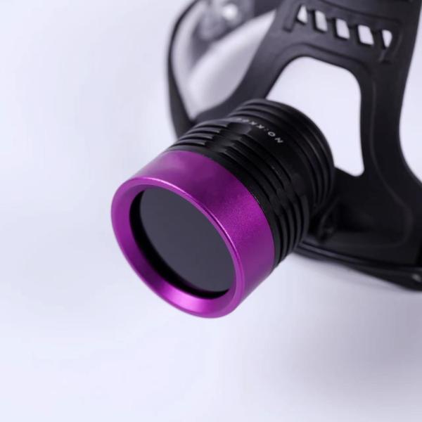 DG-3101S 90 Degrees Up-and-down Adjustment UV Helmet-type Black Lamp With 30 Average Life Span LED 50mm Irradiated Area