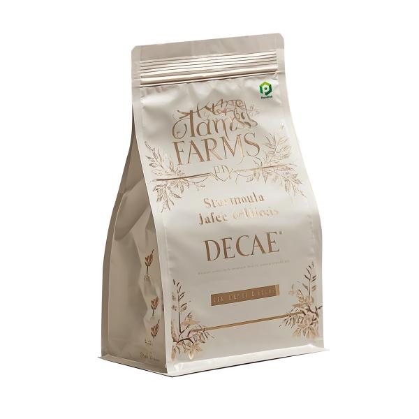 Custom Printing Resealable Plastic Matte White Ziplock Mylar Coffee Packaging