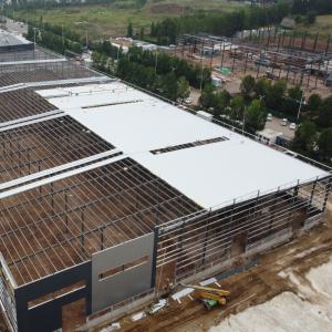 China Industrial Steel Structure Building with Hot-Dip Galvanized Frame factory