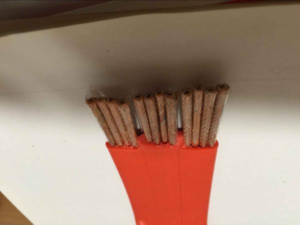 Flat Flexible Traveling Cable for Crane or Conveyor 12 core Orange Jacket with