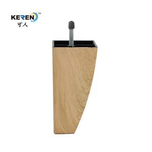 China KR-P0156W1 Wooden Color Plastic Furniture Legs Replacement ABS 140mm Height factory