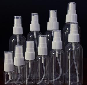 China Perfume Alchohol Hand Sanitizer Spray Bottle 80ML 100ML Clear PET Plastic factory