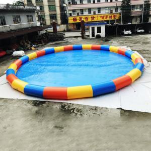 China Round 10m Diameter Plato Portable Water Pool Logo Printing factory