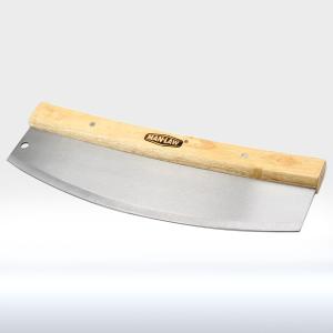 China Sharp Rocker Blade BBQ Tools Rocking Pizza Cutter Stainless Steel Cutting Blade factory
