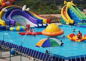 China Customized PVC steel Rectangular Ultra Metal Frame Pool for Water Park factory