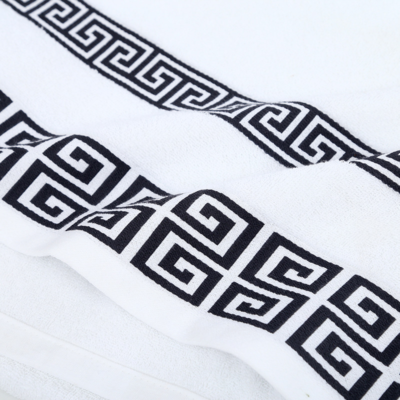 Square QUICK-DRY White 100% Cotton Luxury Hotel Towel for Quick Absorption