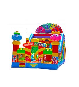 China Children Fun Park Inflatable Peoacock Animals Slide For Rentals factory