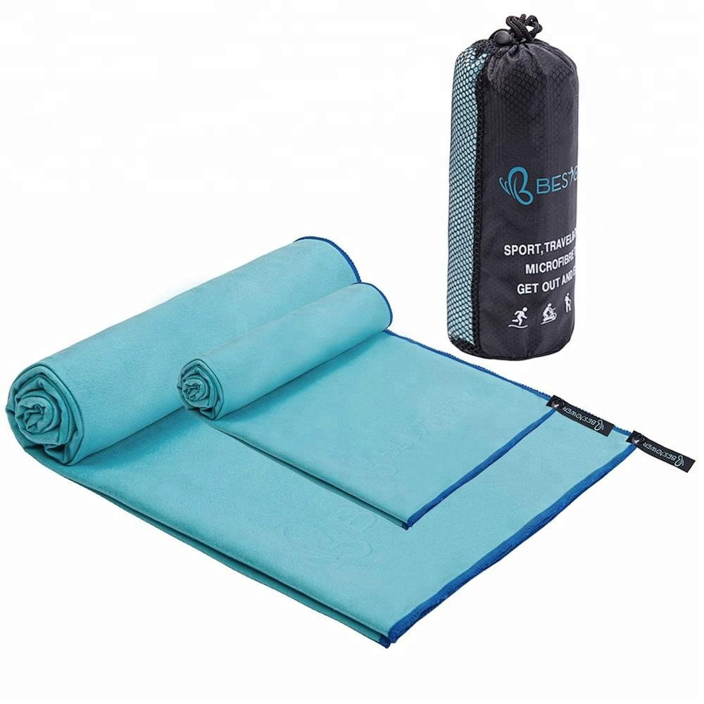 Personalised Suede Printed Microfiber Gym Towel Quick Dry For Sea Swimming
