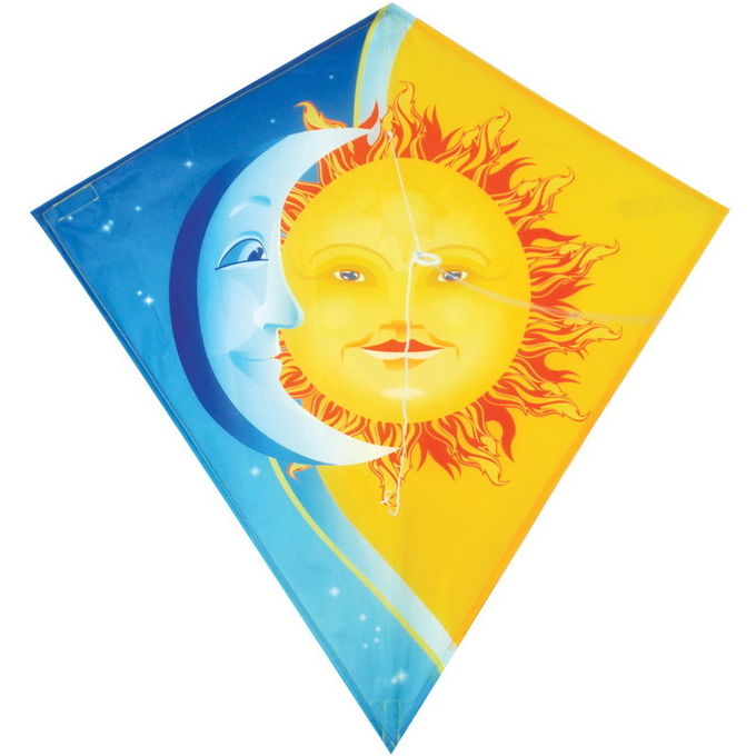 Special picture pattern single line Diamond kite easy assemble for beginner playing