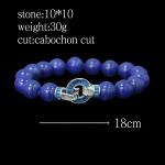 925 Silver Gold-Plated Bracelet Versatile Jewelry For Girls Lapis Lazuli Genuine