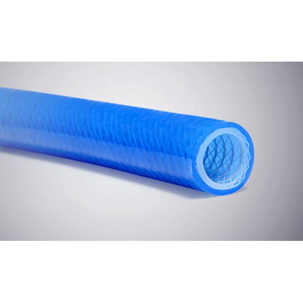 Medical Grade Platinum Cured Silicone Tubing , High Temp Braided Hose Natural Color