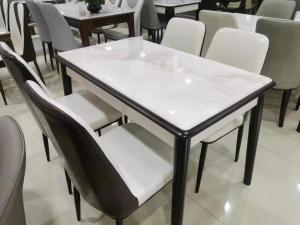 China Anti Corrosion Oak And Granite Dining Table , 6 Pieces Oak Dining Room Furniture Sets factory