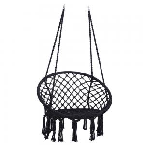 China Max 330Lbs hanging Living Room Office Chair Cotton Rope Hammock Swing Chair on sale