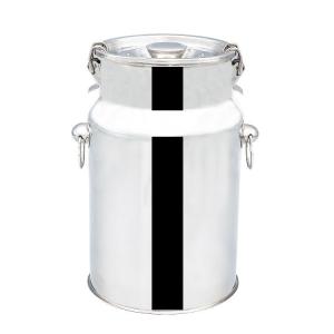 China Package Customrized Logo Silver 10L SS Milk Can stainless steel milk container factory