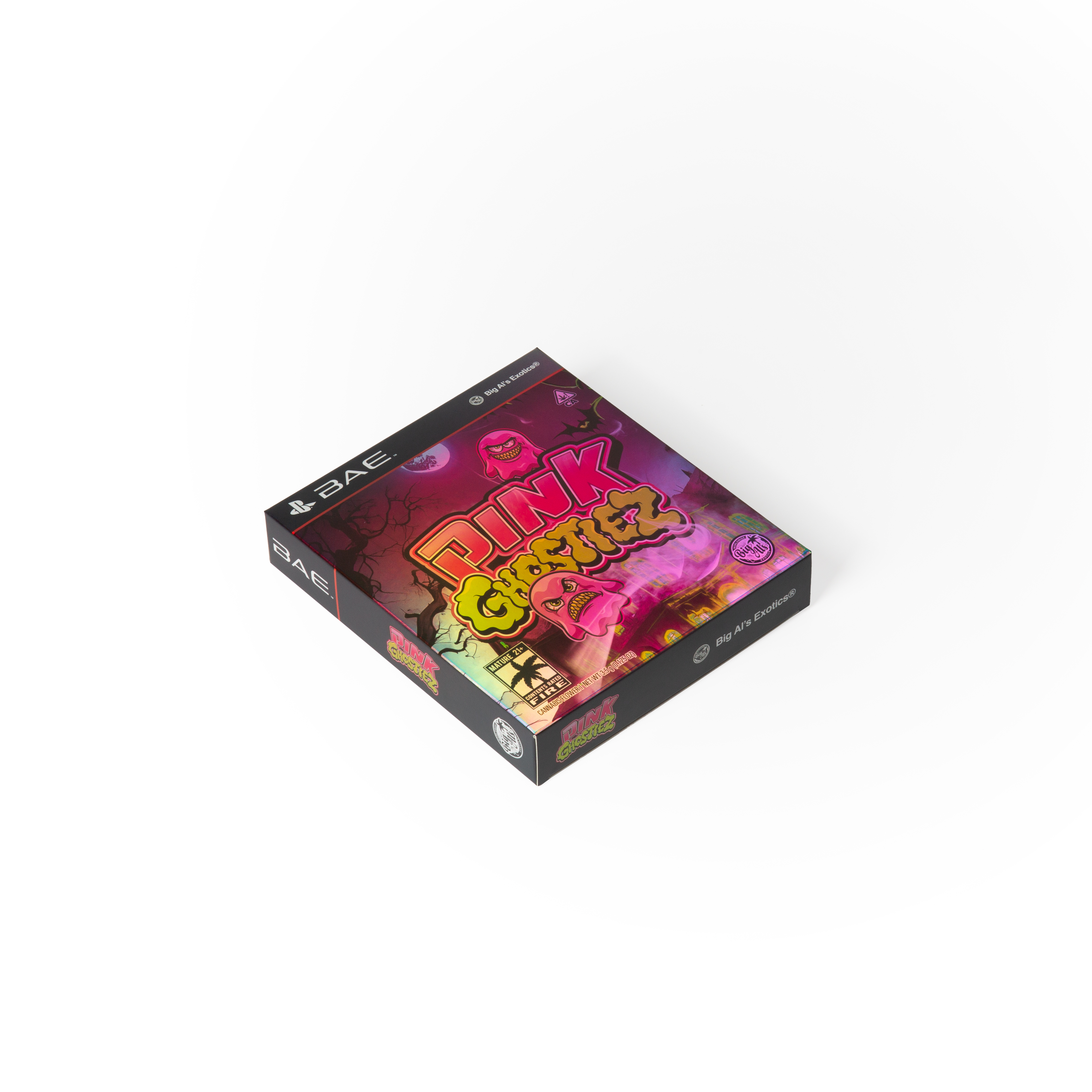 Custom Order Accepted Holographic Shiny Spot UV Foil Laser Card Paper Box Silver with Gold Stamping Rigid Craft Box