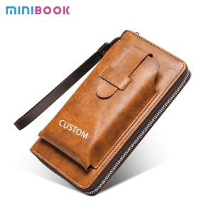 China Men's Wallet With Removable Coin Purse Capacity Zipper Phone Leather Bag For Products factory