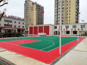 China 350g/pc PP Interlocking Floor Outdoor Basketball Court factory