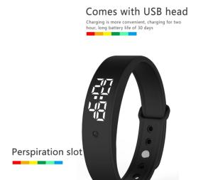 China Black HRV Stress Monitor Temperature Measuring Bracelet factory