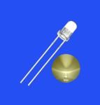 0.2W Highlighted 3mm 3000-3500K Warm White Color 15000-18000mcd Round Shape F3