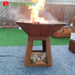 ISO9001 D1000mm Commercial Charcoal Bbq Grill Smoker Customized