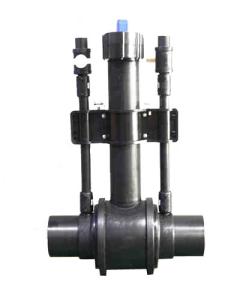 China DN63-DN355 PE SDR11 PE80 Double Discharge PE Ball Valve factory