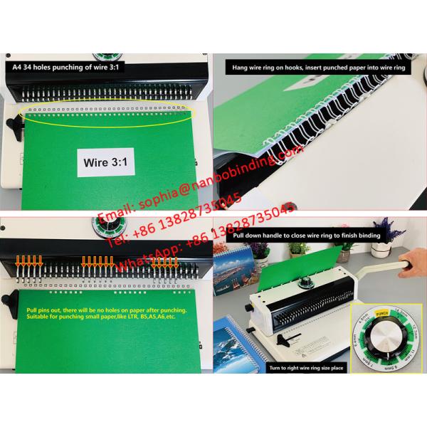 T598 Desktop A4 Size Spiral Wire Binding Machine For Calendars