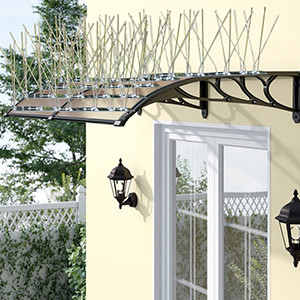 Bird Spikes for Pigeons Small Birds,Stainless Steel Bird Spikes -No More Bird Nests & Poop-Disassembled Spikes 10 Strips