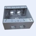 PVC Coated Waterproof Aluminum Junction Box Grey 4Holes 2-1/8" Deep