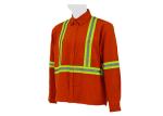 Men'S Pure Cotton Hi Vis Work Shirts , Long Sleeve Reflective Work Uniforms