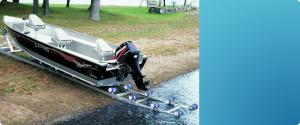 China Hot Galvanized Aluminum European style tandem Boat Trailer with Hand Winch factory