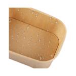 Disposable PET Kraft Paper Square Lunch Box With Lid Fast Food Packaging For