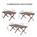 Beech Wood Foldable Camping Picnic Table Small Outdoor Table Camping Roll Up 4