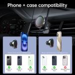 Ultra Small Diameter Magnetic Wireless Car Phone Holder With One Hand Operation