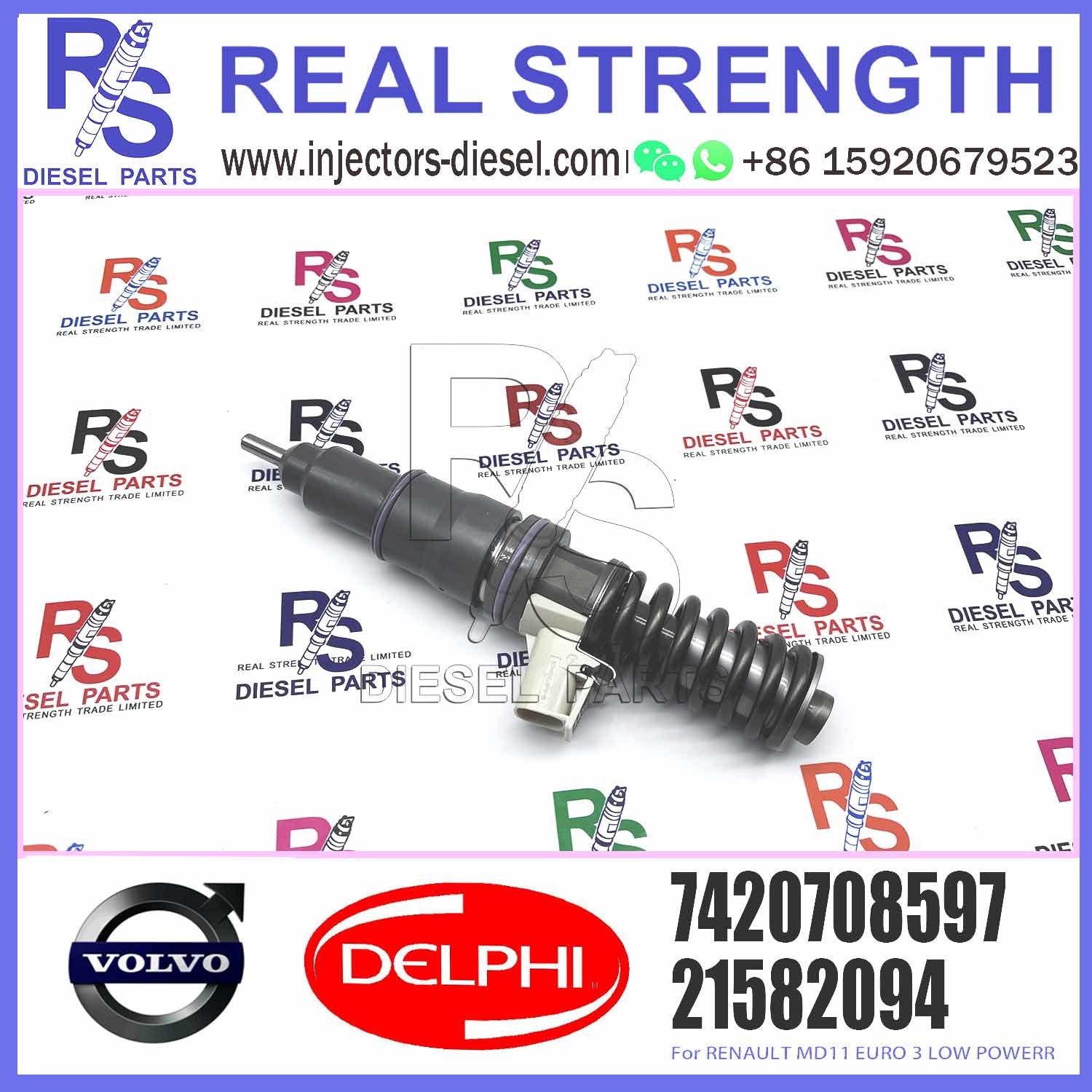 High Quality Diesel Fuel Injector 21644596 5001867216 7420708597 20708597 BEBE4D04001 For RENAULT MD11 EURO 3 LOW POWER
