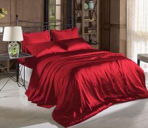China All Season Satin Bed Sheet Set Machine Washable Silk Satin Sheets Twin Size factory
