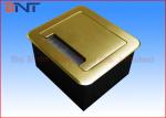 Gold Tabletop Flip Up Power Outlet , Compact Flip Up Manual Conference Table