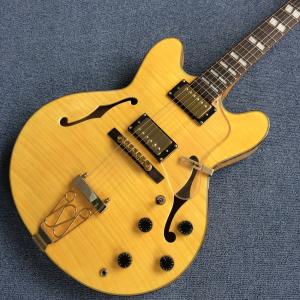 China New style high quality hollow body jazz electric guitar factory