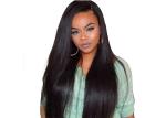 Black Long Straight Full Lace Front Wigs Human Hair Without Shedding Or Tangling
