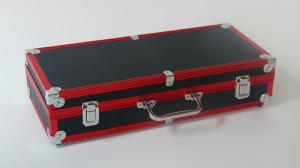China Anodize Aluminum Hard Case No Lining With Plastic Panel Latches Red + Black factory