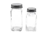 Stainless Steel Shaker Lid Empty Glass Jars Food Grade Clear Color Eco -