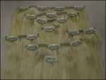 Straight Silver Real Hair Clip In Hair Extensions 100 g/pack 100% Human European