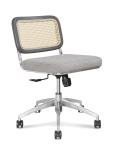83 Cm Rattan Office Mid Back Manager Chair On Wheels 0.121CBM Multifunction