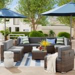 High-grade Hotel Outdoor Sofa Rattan Wicker Rattan Chair Rattan Sofa Combination
