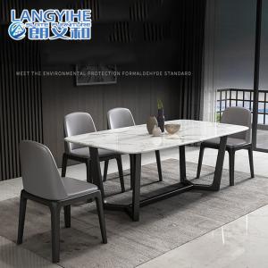 China Rectangular Nordic Marble Dining Table Minimalist Radiation Free factory