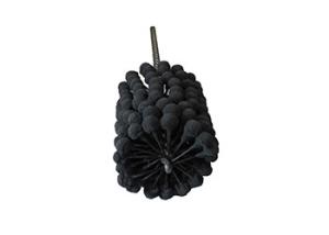 China Black Color Pipe Deburring Brush , Flex Hone Brush Zinc Plated Handle factory
