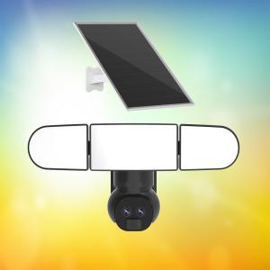 China 6500K 1500 Lumens Solar Floodlight Camera 15M PIR Distance 90 Degree Viewing Angle factory