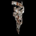 Warm 3000K Chandelier In Copper With Clear Glass For Hotel Interior Furniture
