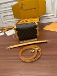 Brown Presbyopic Canvas Louis Vuitton LV Side Trunk Monogram PM Bag Suitcase
