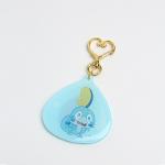 Custom Clear Printed Double Glitter Epoxy Resin Acrylic Charms Keychain for Gift